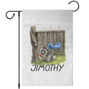 Jimothy Raccoon Garden Flag Cute Seattle Trash Panda Viral Meme TS10 White Print Your Wear