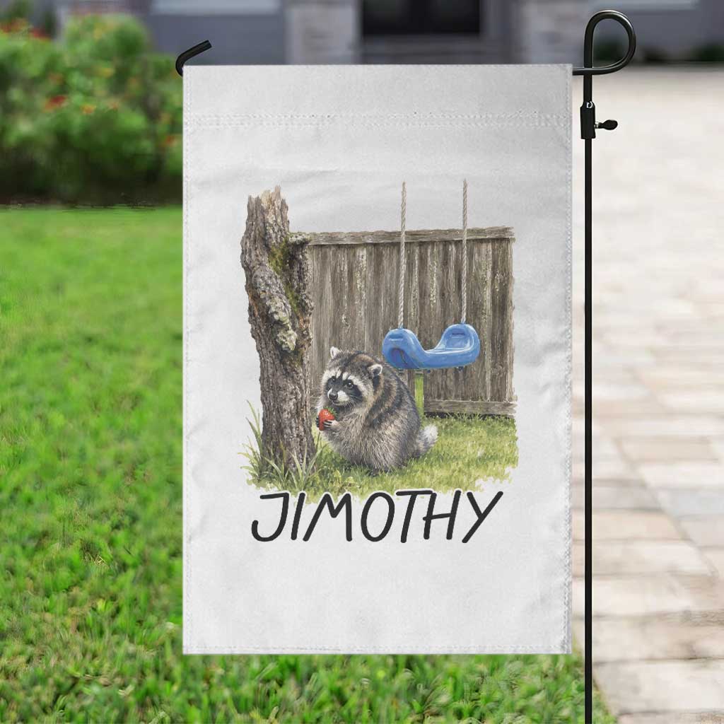 Jimothy Raccoon Garden Flag Cute Seattle Trash Panda Viral Meme TS10 Print Your Wear