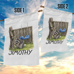 Jimothy Raccoon Garden Flag Cute Seattle Trash Panda Viral Meme TS10 Print Your Wear
