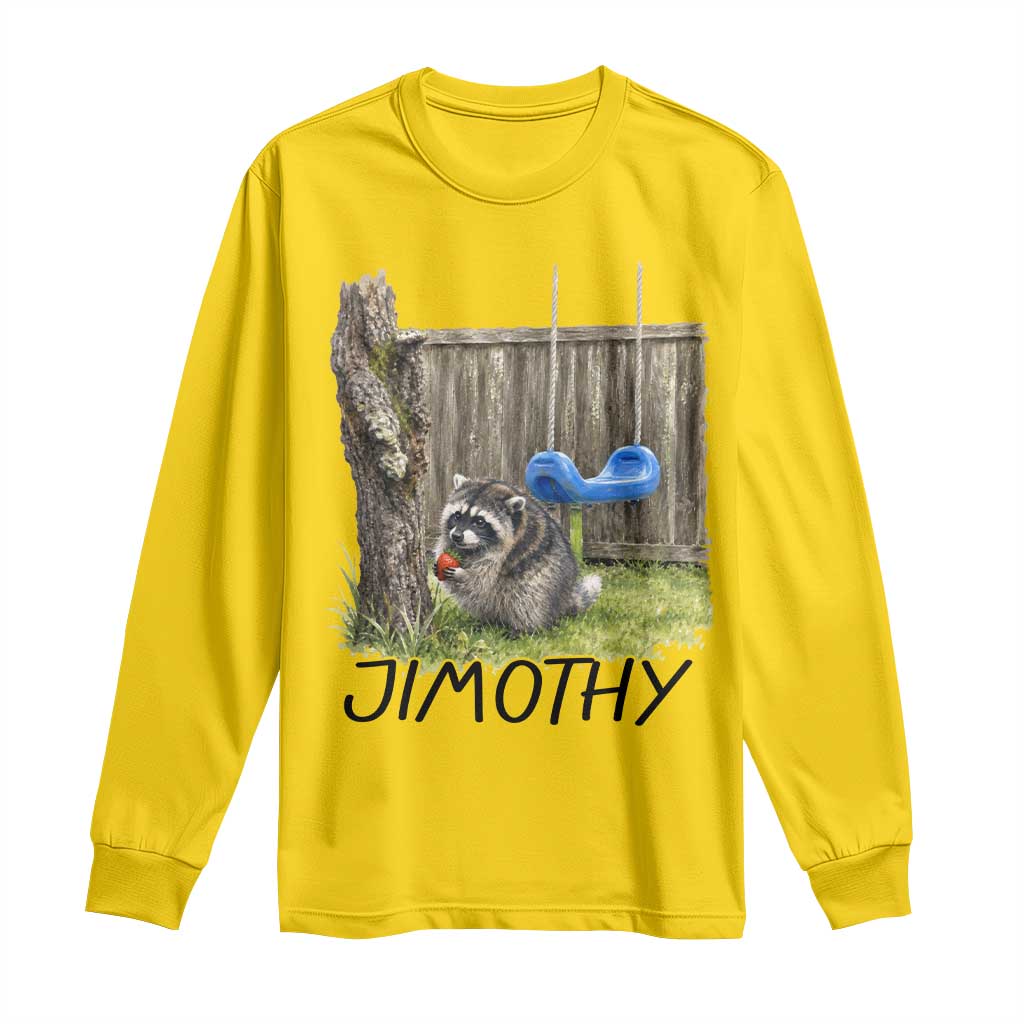 Jimothy Raccoon Long Sleeve Shirt Cute Seattle Trash Panda Viral Meme TS10 Daisy Print Your Wear