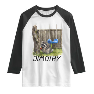 Jimothy Raccoon Raglan Shirt Cute Seattle Trash Panda Viral Meme TS10 White Black Print Your Wear
