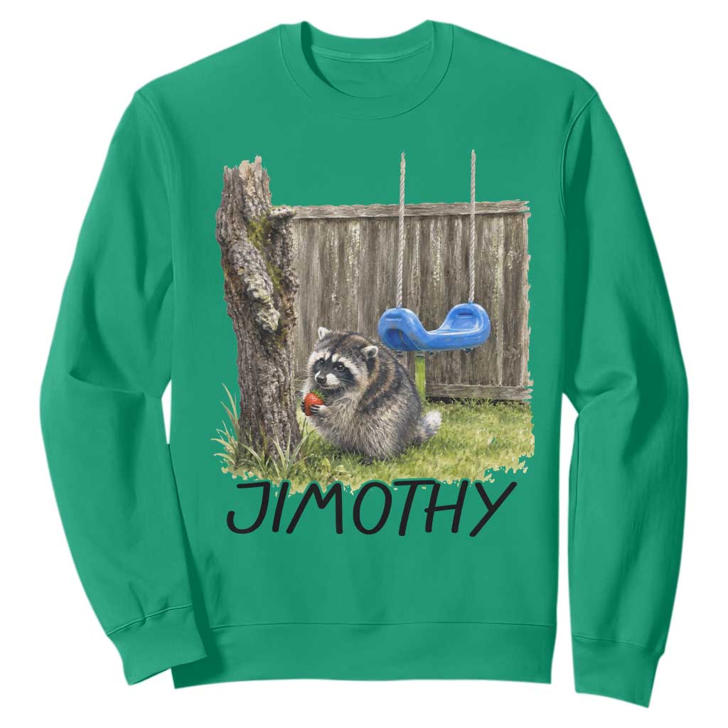 Jimothy Raccoon Sweatshirt Cute Seattle Trash Panda Viral Meme TS10 Irish Green Print Your Wear