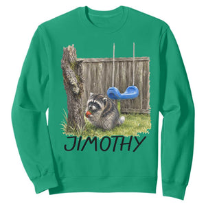 Jimothy Raccoon Sweatshirt Cute Seattle Trash Panda Viral Meme TS10 Irish Green Print Your Wear