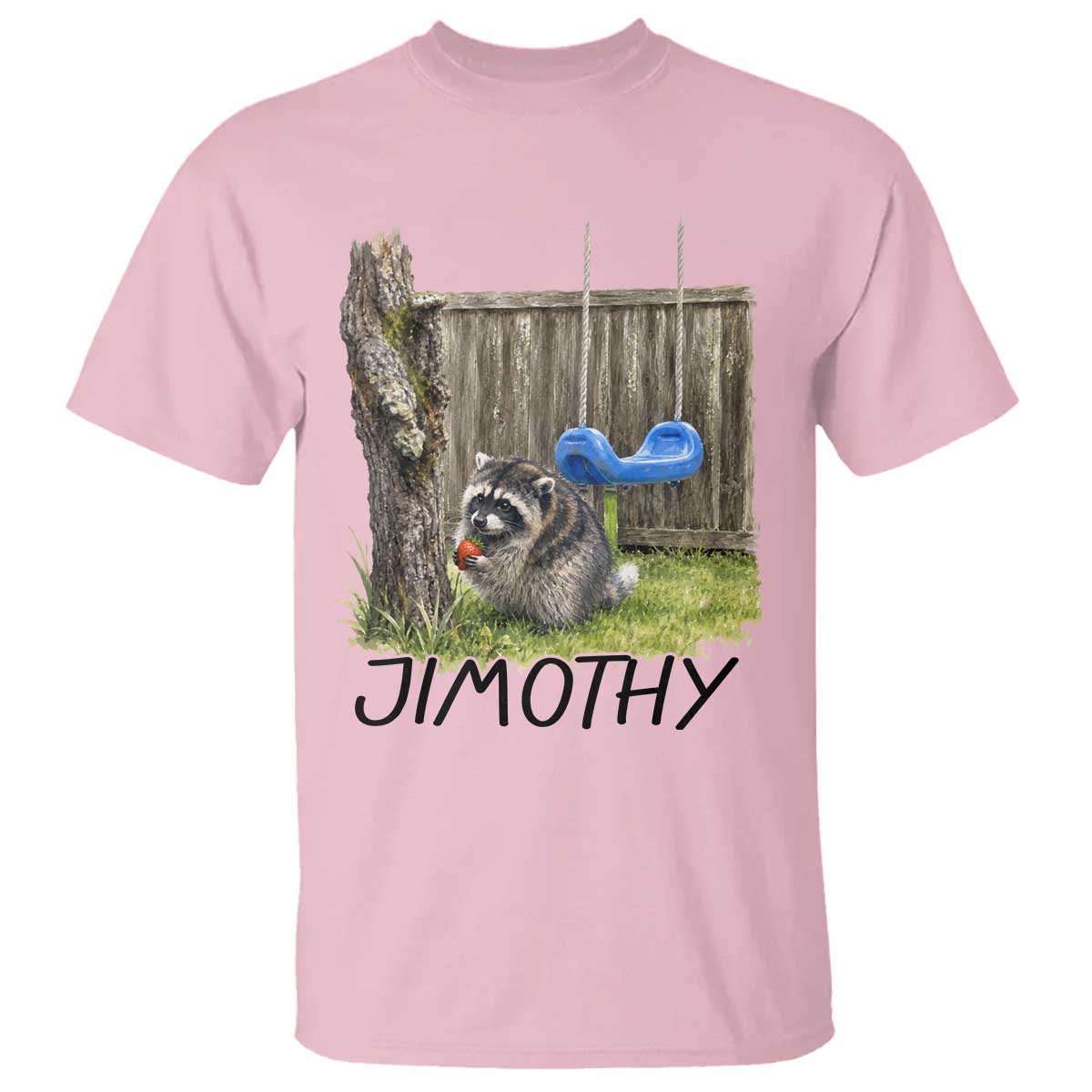 Jimothy Raccoon T Shirt Cute Seattle Trash Panda Viral Meme TS10 Light Pink Print Your Wear