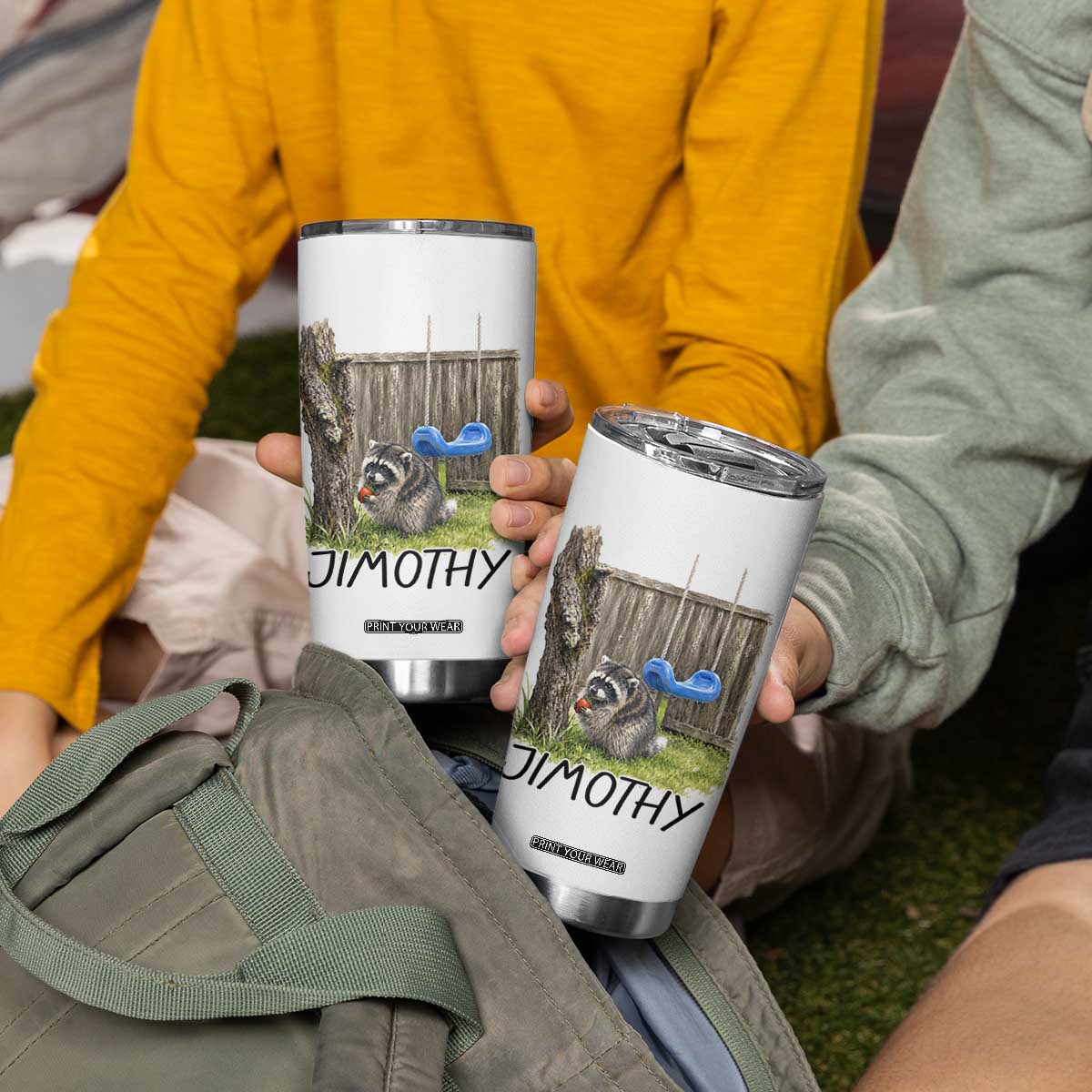 Jimothy Raccoon Tumbler Cup Cute Seattle Trash Panda Viral Meme TS10 Print Your Wear