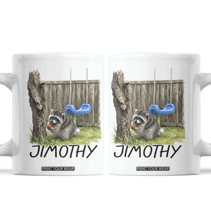 Jimothy Raccoon Coffee Mug Cute Seattle Trash Panda Viral Meme TS10 White Print Your Wear