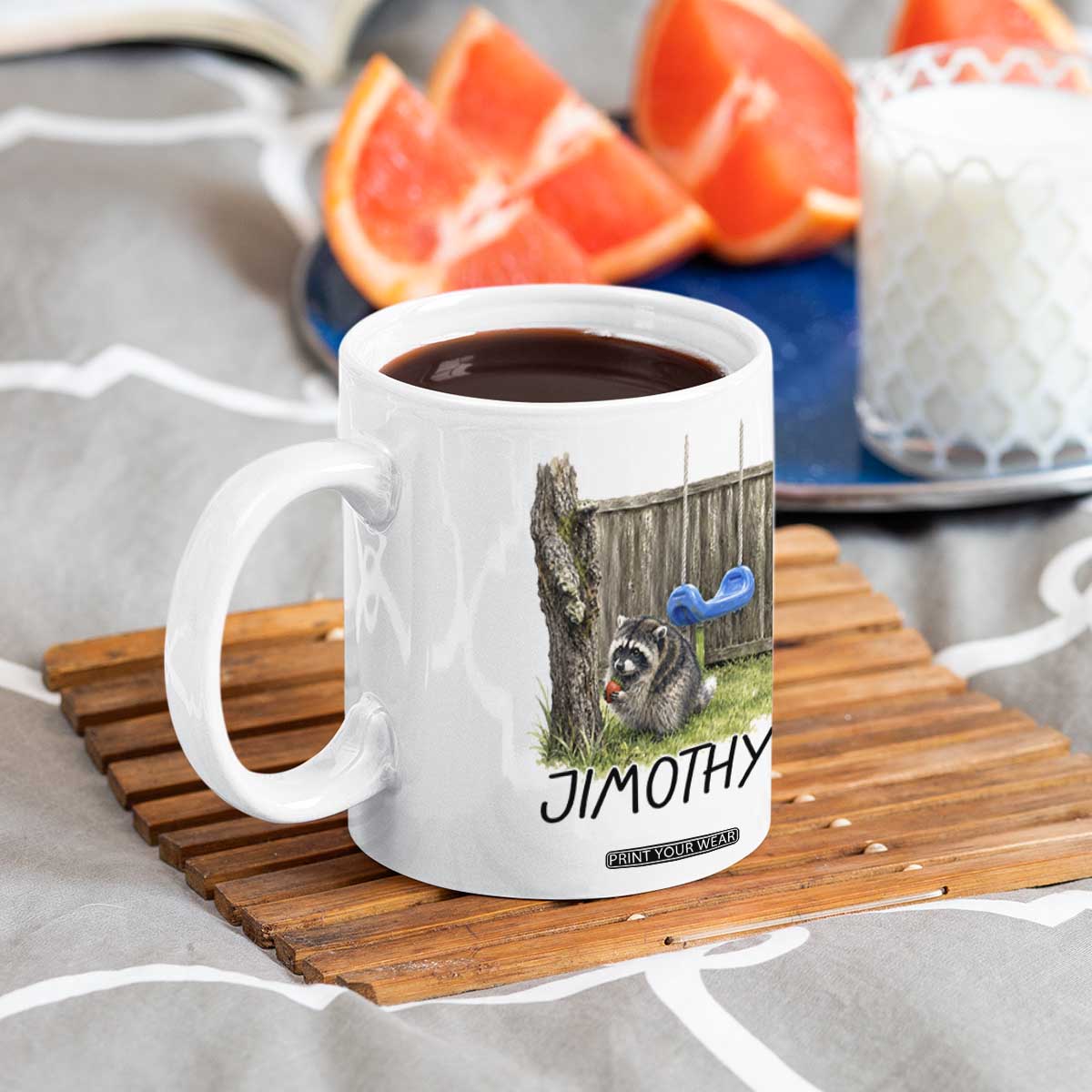 Jimothy Raccoon Coffee Mug Cute Seattle Trash Panda Viral Meme TS10 Print Your Wear