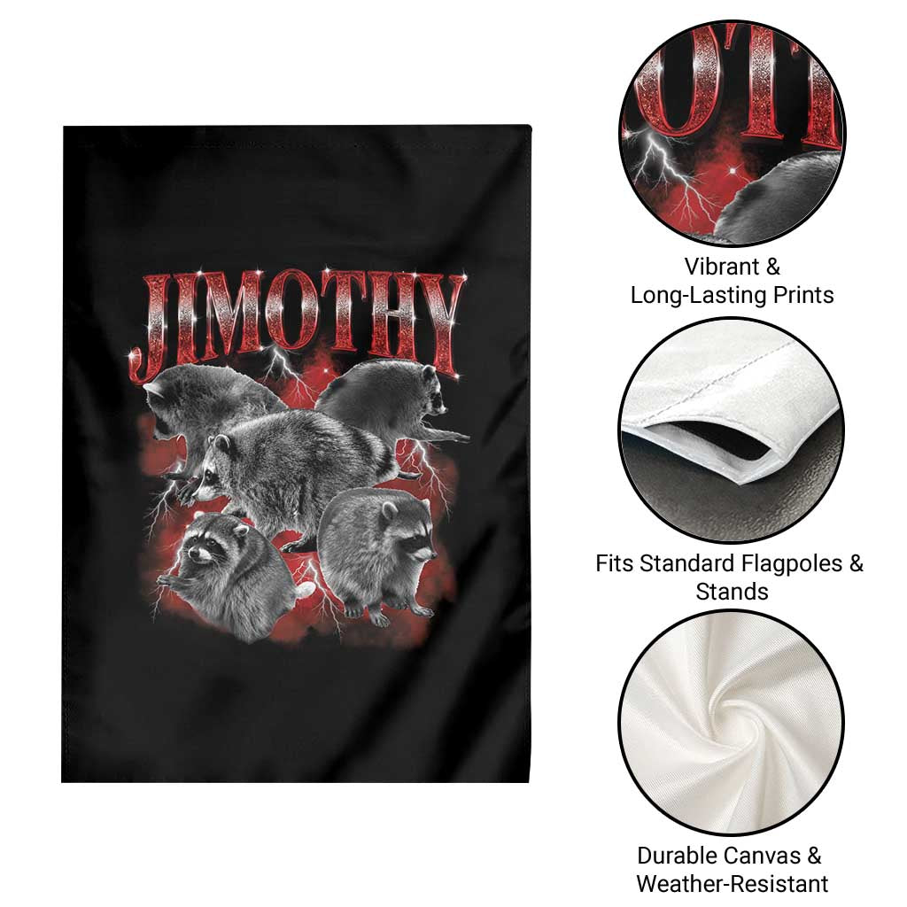 Jimothy Raccoon Garden Flag Vintage 90s Bootleg Rap Style Funny Meme TS10 Print Your Wear