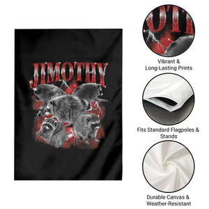 Jimothy Raccoon Garden Flag Vintage 90s Bootleg Rap Style Funny Meme TS10 Print Your Wear