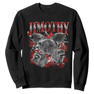 Jimothy Raccoon Sweatshirt Vintage 90s Bootleg Rap Style Funny Meme TS10 Black Print Your Wear