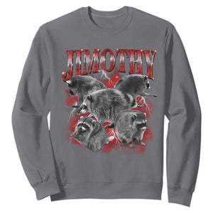 Jimothy Raccoon Sweatshirt Vintage 90s Bootleg Rap Style Funny Meme TS10 Charcoal Print Your Wear