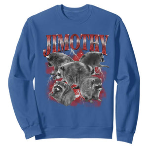 Jimothy Raccoon Sweatshirt Vintage 90s Bootleg Rap Style Funny Meme TS10 Royal Blue Print Your Wear