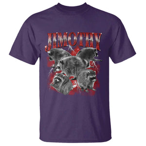 Jimothy Raccoon T Shirt Vintage 90s Bootleg Rap Style Funny Meme TS10 Purple Print Your Wear