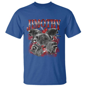 Jimothy Raccoon T Shirt Vintage 90s Bootleg Rap Style Funny Meme TS10 Royal Blue Print Your Wear