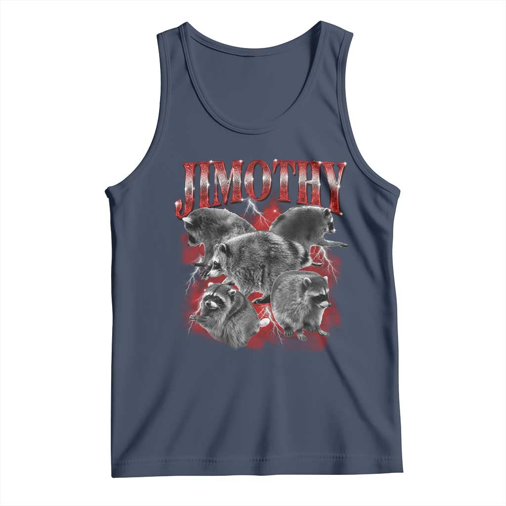 Jimothy Raccoon Tank Top Vintage 90s Bootleg Rap Style Funny Meme TS10 Navy Print Your Wear