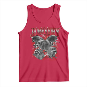 Jimothy Raccoon Tank Top Vintage 90s Bootleg Rap Style Funny Meme TS10 Red Print Your Wear