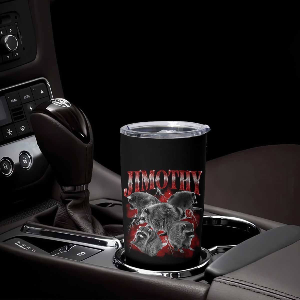 Jimothy Raccoon Tumbler Cup Vintage 90s Bootleg Rap Style Funny Meme TS10 Print Your Wear