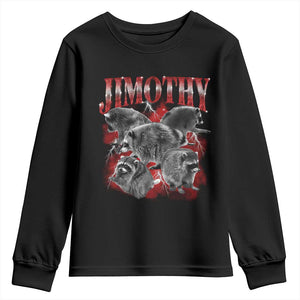 Jimothy Raccoon Youth Sweatshirt Vintage 90s Bootleg Rap Style Funny Meme TS10 Black Print Your Wear