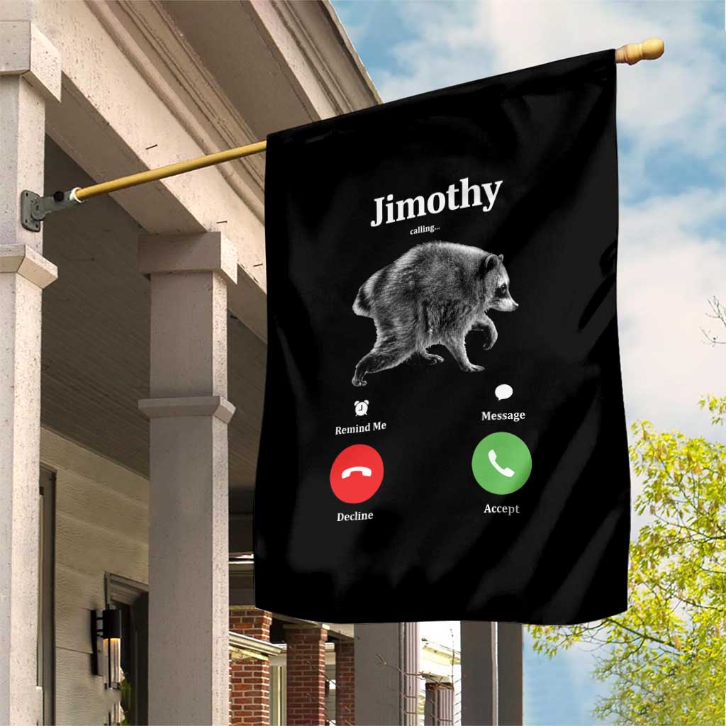 Jimothy Calling Phone Call Seattle Raccoon Garden Flag TS10 Print Your Wear