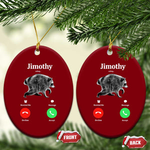 Jimothy Calling Phone Call Seattle Raccoon Ceramic Ornament TS10 Print Your Wear