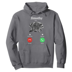 Jimothy Calling Phone Call Seattle Raccoon Hoodie TS10 Charcoal Print Your Wear