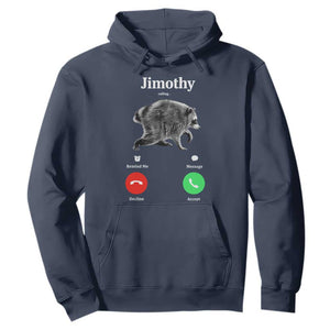 Jimothy Calling Phone Call Seattle Raccoon Hoodie TS10 Navy Print Your Wear
