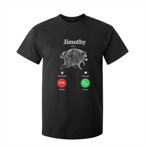Jimothy Calling Phone Call Seattle Raccoon T Shirt For Kid TS10 Black Print Your Wear