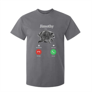 Jimothy Calling Phone Call Seattle Raccoon T Shirt For Kid TS10 Charcoal Print Your Wear