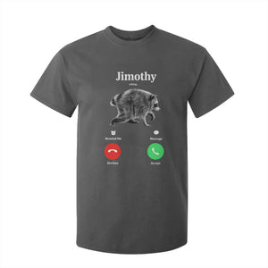 Jimothy Calling Phone Call Seattle Raccoon T Shirt For Kid TS10 Dark Heather Print Your Wear