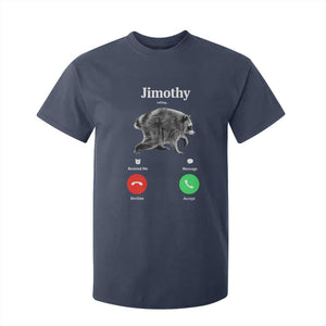 Jimothy Calling Phone Call Seattle Raccoon T Shirt For Kid TS10 Navy Print Your Wear