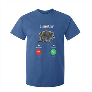 Jimothy Calling Phone Call Seattle Raccoon T Shirt For Kid TS10 Royal Blue Print Your Wear