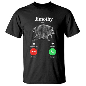 Jimothy Calling Phone Call Seattle Raccoon T Shirt TS10 Black Print Your Wear