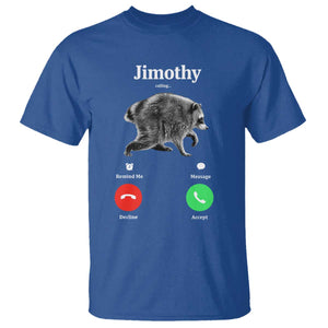 Jimothy Calling Phone Call Seattle Raccoon T Shirt TS10 Royal Blue Print Your Wear