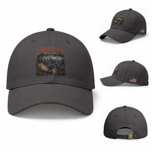 Vintage Jimothy Seattle Wildlife Raccoon Meme Baseball Cap TS10 Baseball Cap Universal Fit Dark Gray Print Your Wear