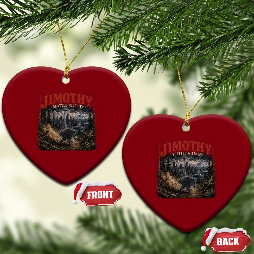 Vintage Jimothy Seattle Wildlife Raccoon Meme Ceramic Ornament TS10 Print Your Wear