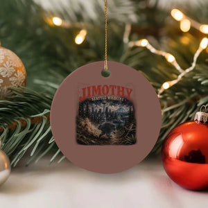Vintage Jimothy Seattle Wildlife Raccoon Meme Ceramic Ornament TS10 1pc Mocha Print Your Wear