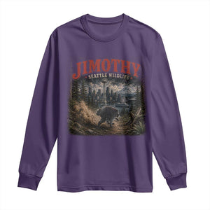 Vintage Jimothy Seattle Wildlife Raccoon Meme Long Sleeve Shirt TS10 Purple Print Your Wear