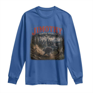 Vintage Jimothy Seattle Wildlife Raccoon Meme Long Sleeve Shirt TS10 Royal Blue Print Your Wear