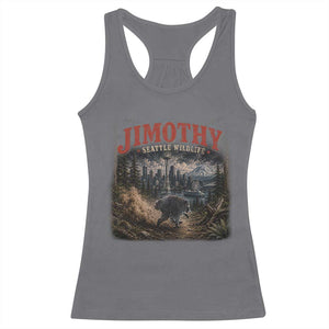Vintage Jimothy Seattle Wildlife Raccoon Meme Racerback Tank Top TS10 Charcoal Print Your Wear