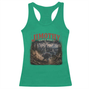 Vintage Jimothy Seattle Wildlife Raccoon Meme Racerback Tank Top TS10 Irish Green Print Your Wear