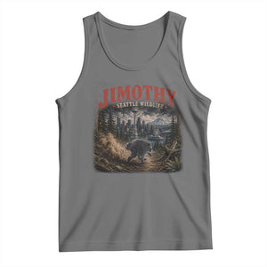 Vintage Jimothy Seattle Wildlife Raccoon Meme Tank Top TS10 Black Heather Print Your Wear