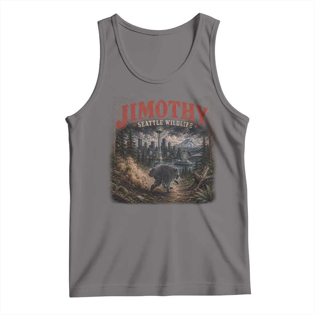 Vintage Jimothy Seattle Wildlife Raccoon Meme Tank Top TS10 Deep Heather Print Your Wear