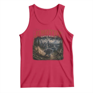Vintage Jimothy Seattle Wildlife Raccoon Meme Tank Top TS10 Red Print Your Wear