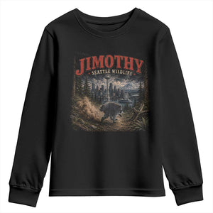 Vintage Jimothy Seattle Wildlife Raccoon Meme Youth Sweatshirt TS10 Black Print Your Wear