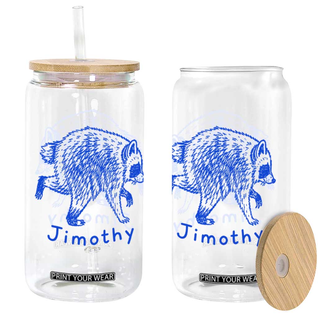 Jimothy Viral Raccoon Glass Can Funny Trash Panda Wildlife TS10 Print Your Wear