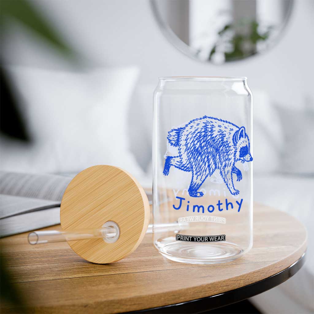 Jimothy Viral Raccoon Glass Can Funny Trash Panda Wildlife TS10 Print Your Wear