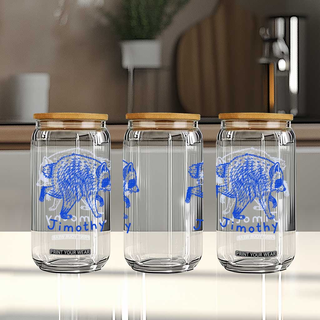 Jimothy Viral Raccoon Glass Can Funny Trash Panda Wildlife TS10 Print Your Wear