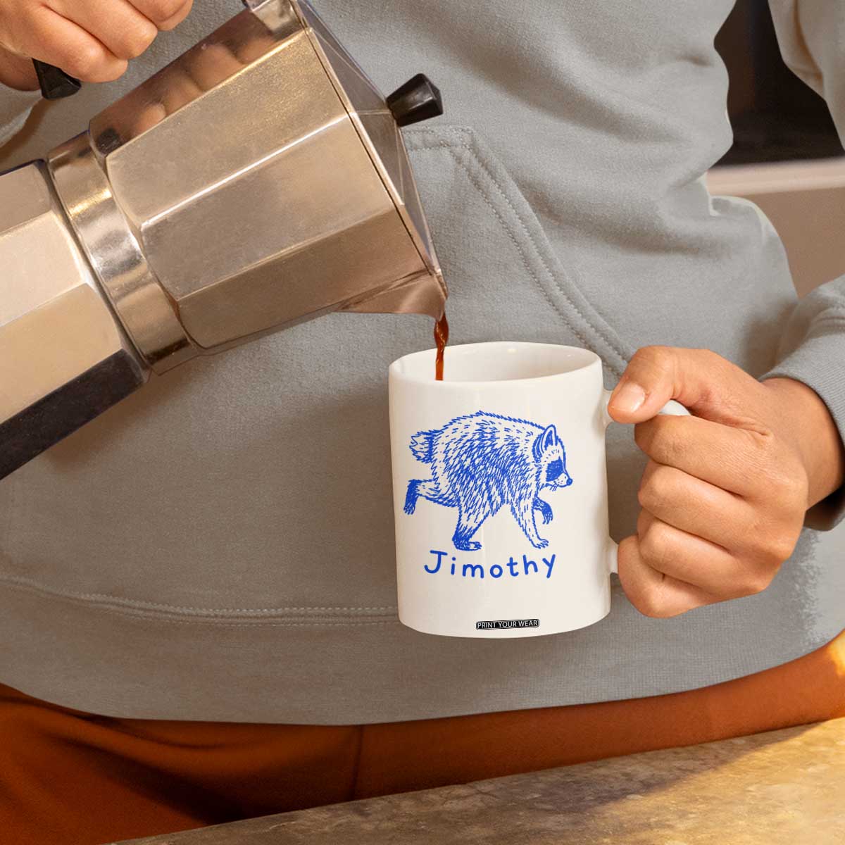 Jimothy Viral Raccoon Coffee Mug Funny Trash Panda Wildlife TS10 Print Your Wear
