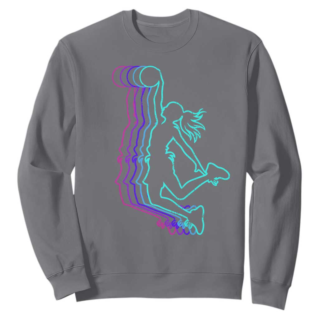 Basketball Girl Sweatshirt Player Slam Dunk Teens Girls TS10 Charcoal Print Your Wear