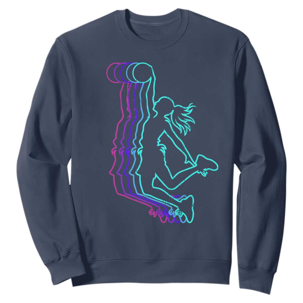 Basketball Girl Sweatshirt Player Slam Dunk Teens Girls TS10 Navy Print Your Wear